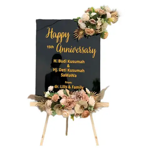 Papan Bunga Akrilik Venue Wedding Gunung Putri